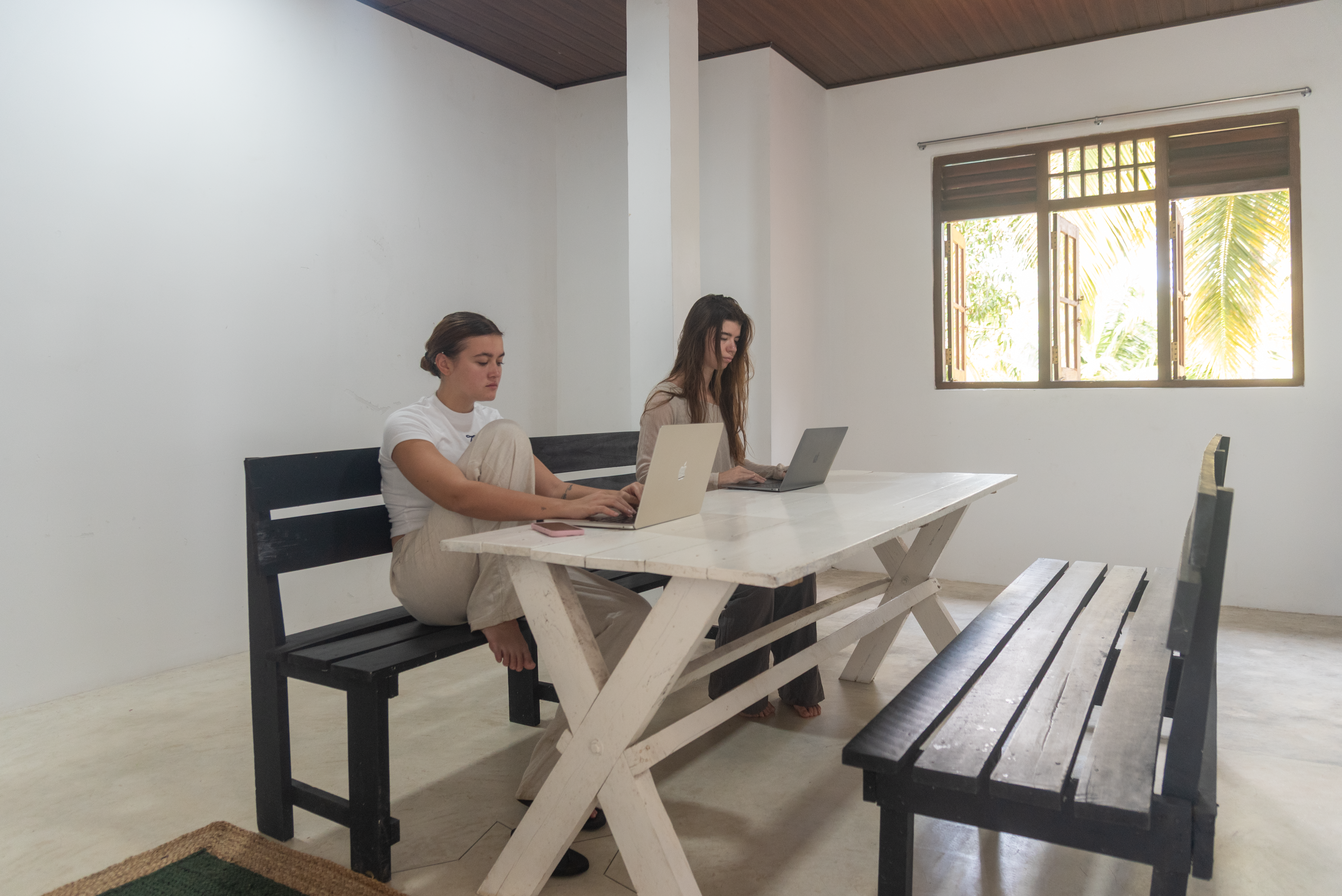 Coworking space with garden view