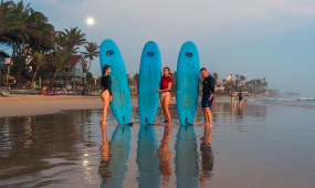 Surfers at the beach